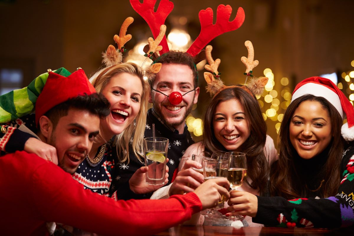 Colleagues at the Christmas party