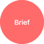 Red Circle with White Text - Brief
